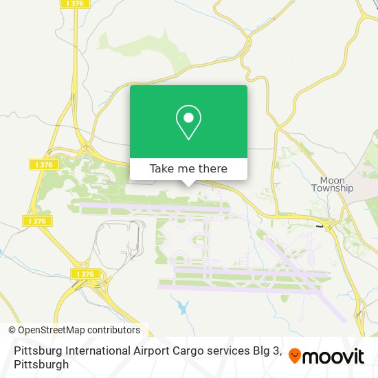 Pittsburg International Airport Cargo services Blg 3 map