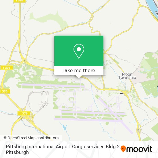 Mapa de Pittsburg International Airport Cargo services Bldg 2