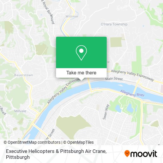 Executive Helicopters & Pittsburgh Air Crane map