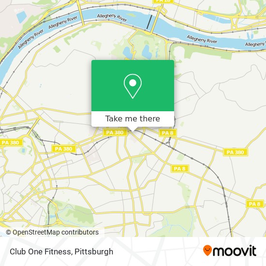 Club One Fitness map