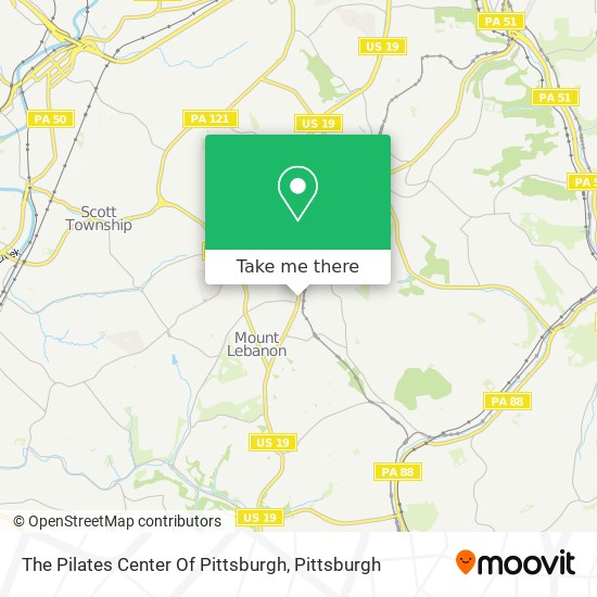 The Pilates Center Of Pittsburgh map