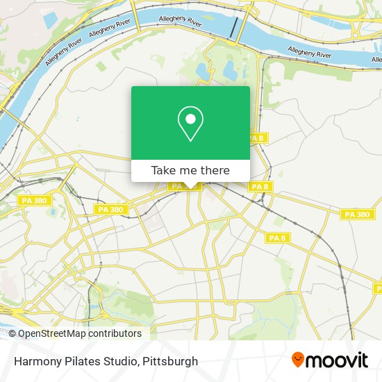 Mapa de Harmony Pilates Studio