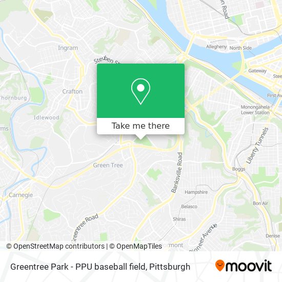 Mapa de Greentree Park - PPU baseball field