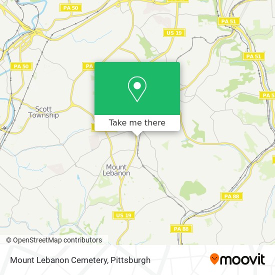 Mount Lebanon Cemetery map