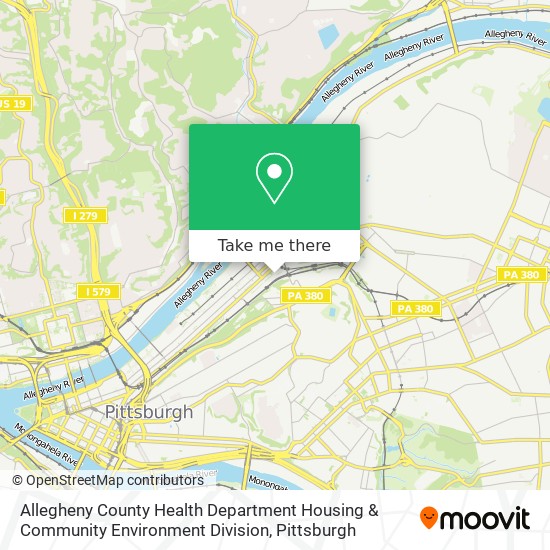 Allegheny County Health Department Housing & Community Environment Division map