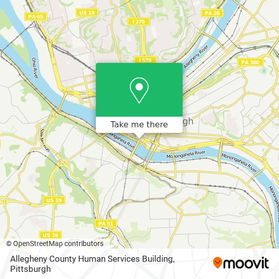 Allegheny County Human Services Building map