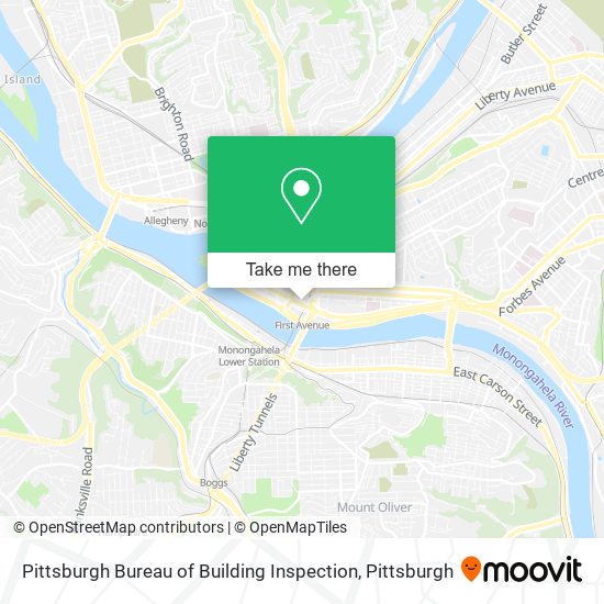 Mapa de Pittsburgh Bureau of Building Inspection