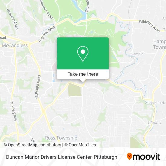 Duncan Manor Drivers License Center map