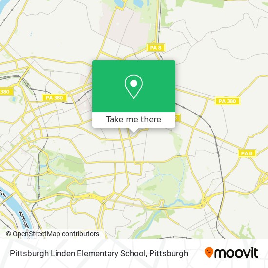 Mapa de Pittsburgh Linden Elementary School