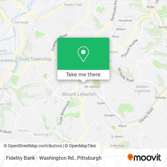 Mapa de Fidelity Bank - Washington Rd.