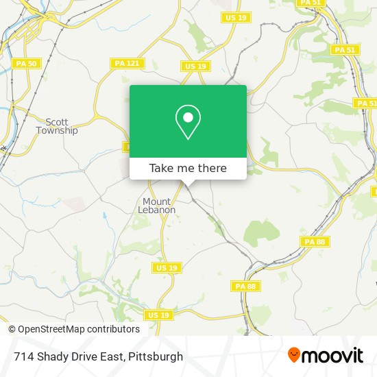 Mapa de 714 Shady Drive East