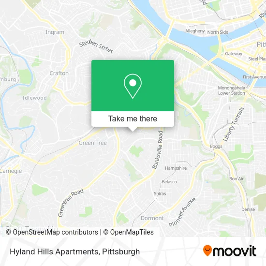 Mapa de Hyland Hills Apartments