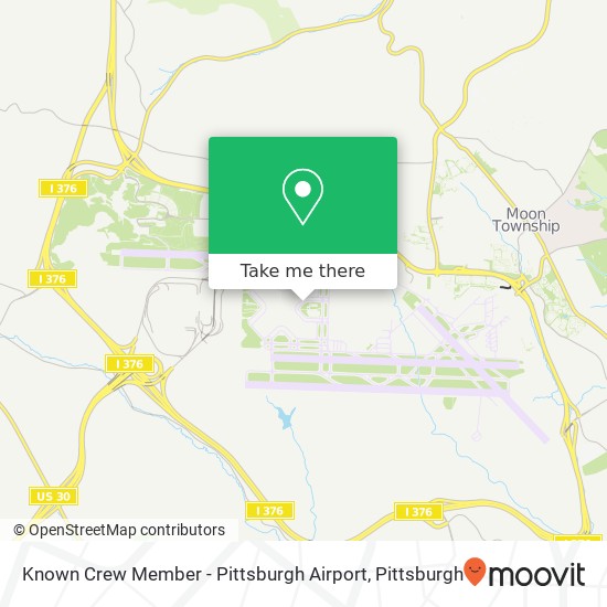 Known Crew Member - Pittsburgh Airport map