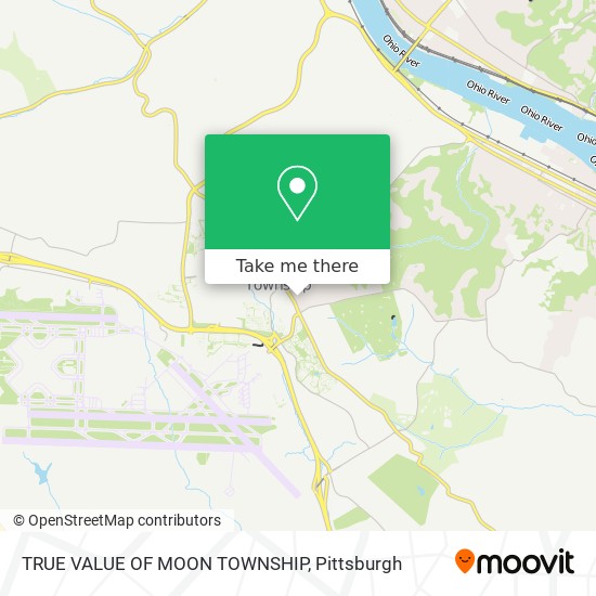 TRUE VALUE OF MOON TOWNSHIP map