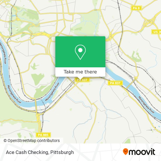 Ace Cash Checking map