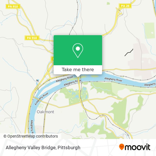 Allegheny Valley Bridge map