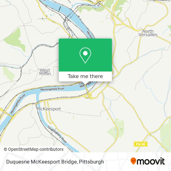 Mapa de Duquesne McKeesport Bridge