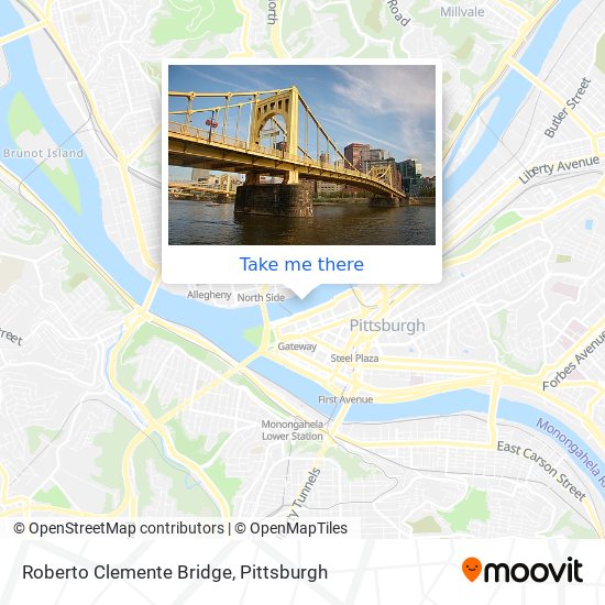 Roberto Clemente Bridge map