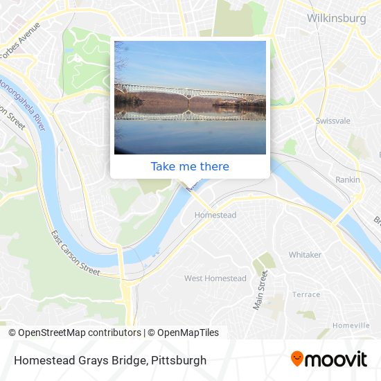 Mapa de Homestead Grays Bridge