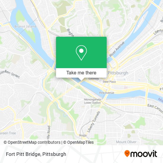 Fort Pitt Bridge map