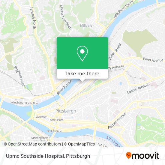 Mapa de Upmc Southside Hospital