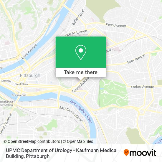 Mapa de UPMC Department of Urology - Kaufmann Medical Building