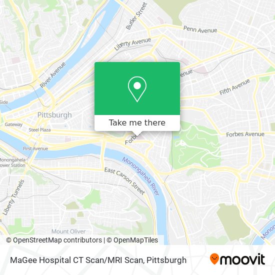 Mapa de MaGee Hospital CT Scan / MRI Scan