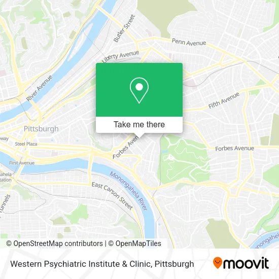 Western Psychiatric Institute & Clinic map