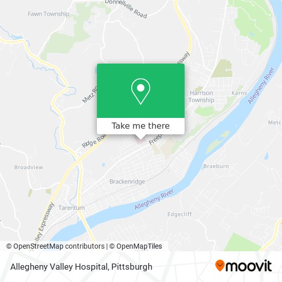 Allegheny Valley Hospital map