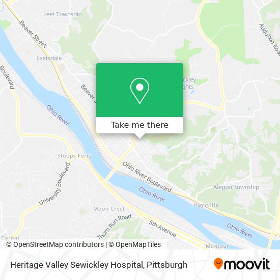 Mapa de Heritage Valley Sewickley Hospital