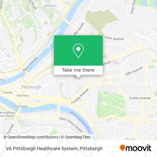 VA Pittsburgh Healthcare System map