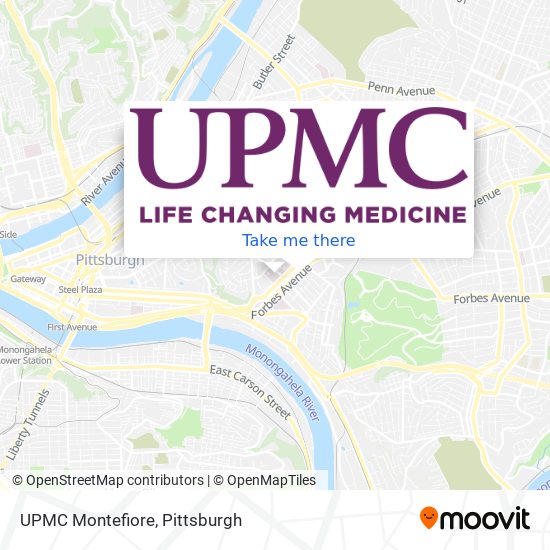 UPMC Montefiore map