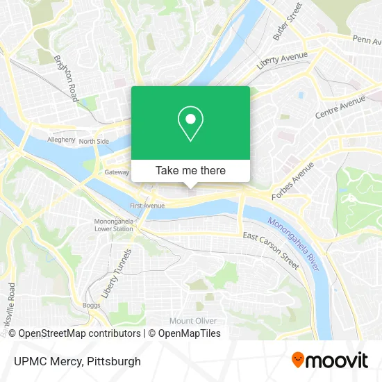 UPMC Mercy map
