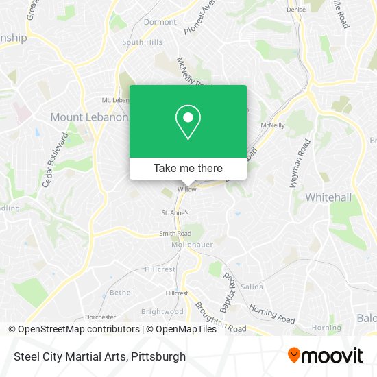 Mapa de Steel City Martial Arts