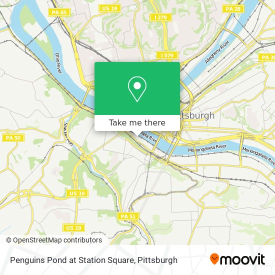 Penguins Pond at Station Square map