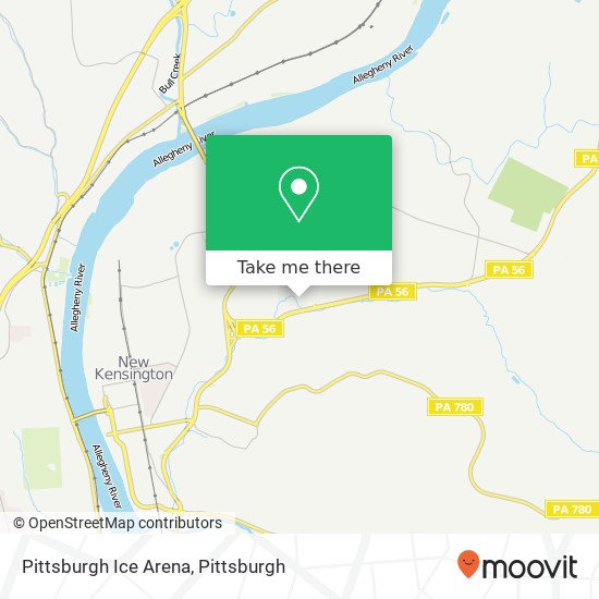 Mapa de Pittsburgh Ice Arena
