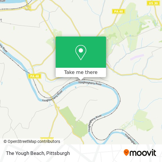 The Yough Beach map