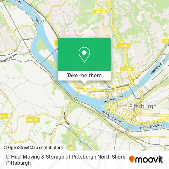 Mapa de U-Haul Moving & Storage of Pittsburgh North Shore