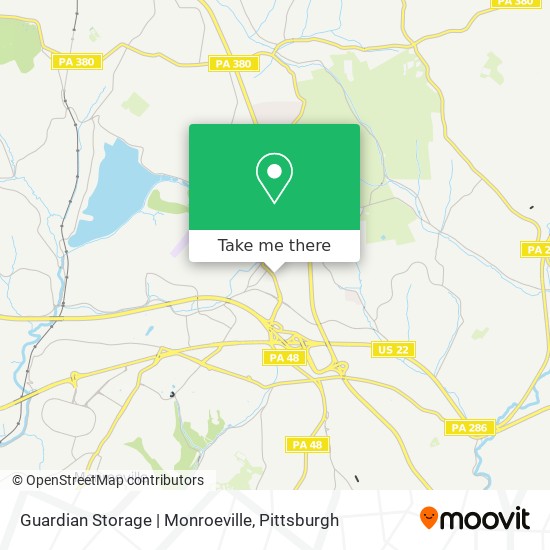 Mapa de Guardian Storage | Monroeville