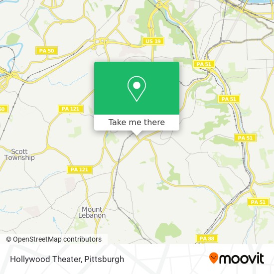 Hollywood Theater map