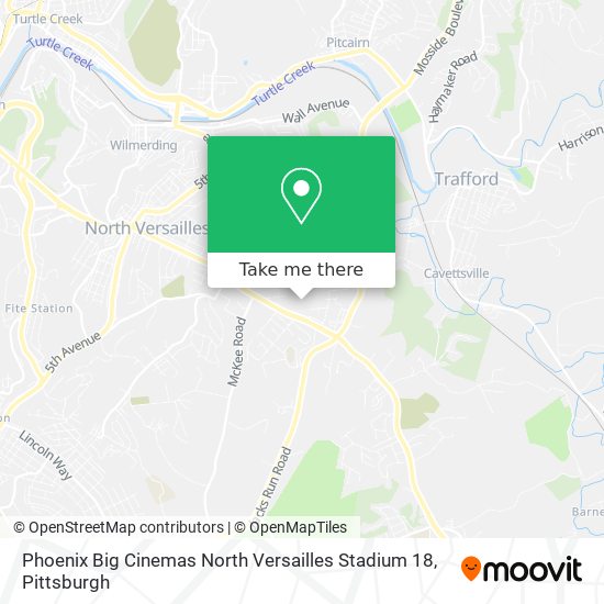 Phoenix Big Cinemas North Versailles Stadium 18 map
