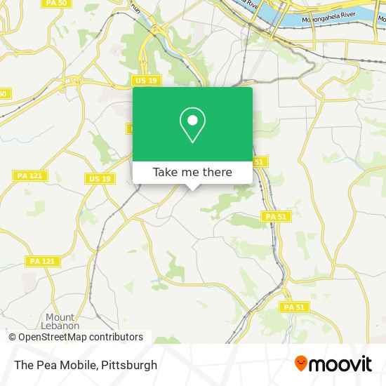 Mapa de The Pea Mobile