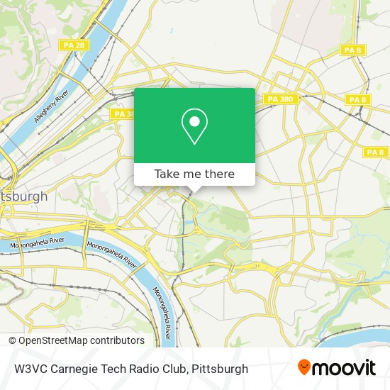 Mapa de W3VC Carnegie Tech Radio Club