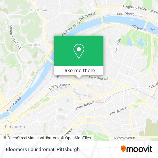 Bloomers Laundromat map