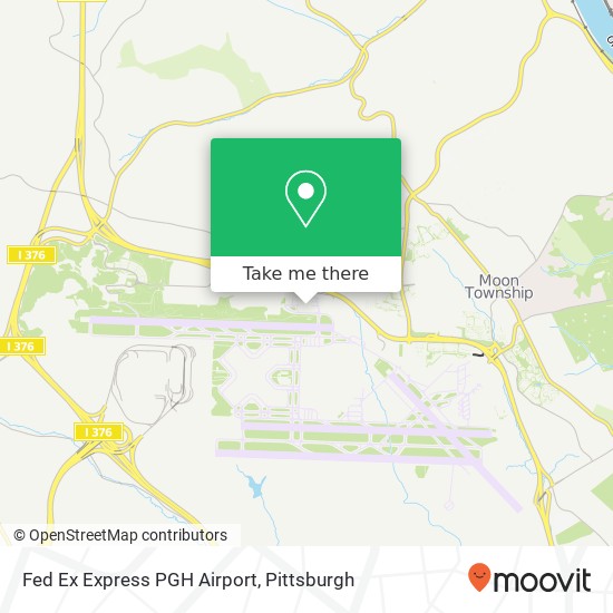Fed Ex Express PGH Airport map