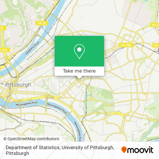 Department of Statistics, University of Pittsburgh map
