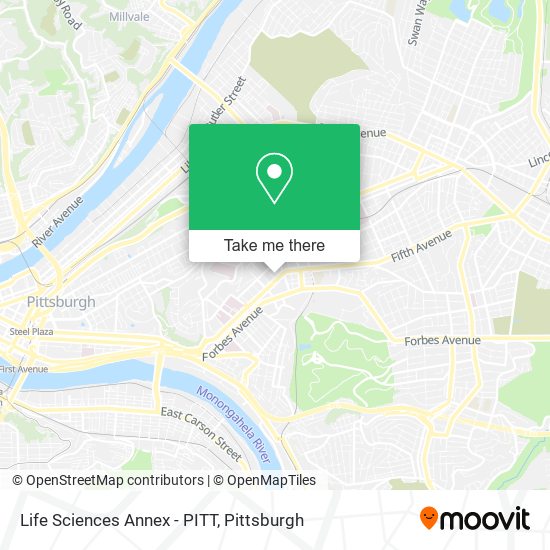 Life Sciences Annex - PITT map