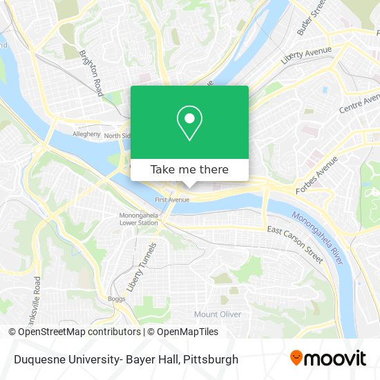 Duquesne University- Bayer Hall map