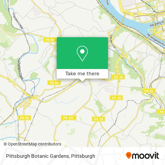 Pittsburgh Botanic Gardens map
