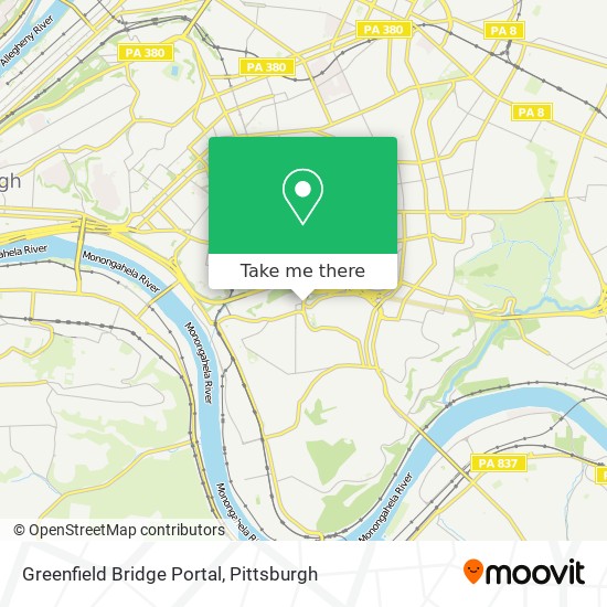 Mapa de Greenfield Bridge Portal